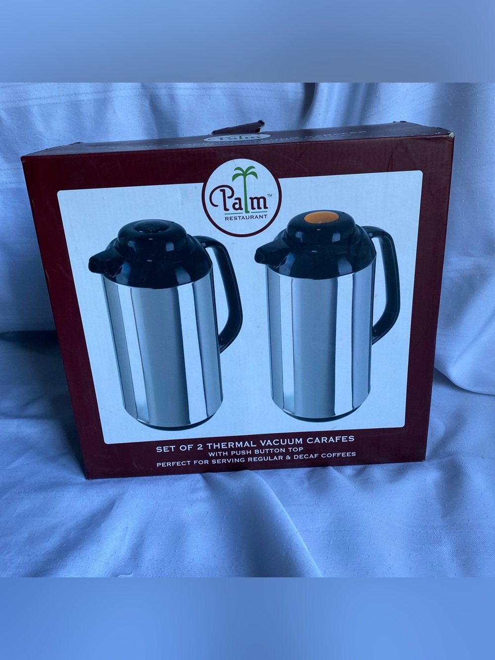 Palm Restaurant Set of 2 Thermal Vacuum Carafes